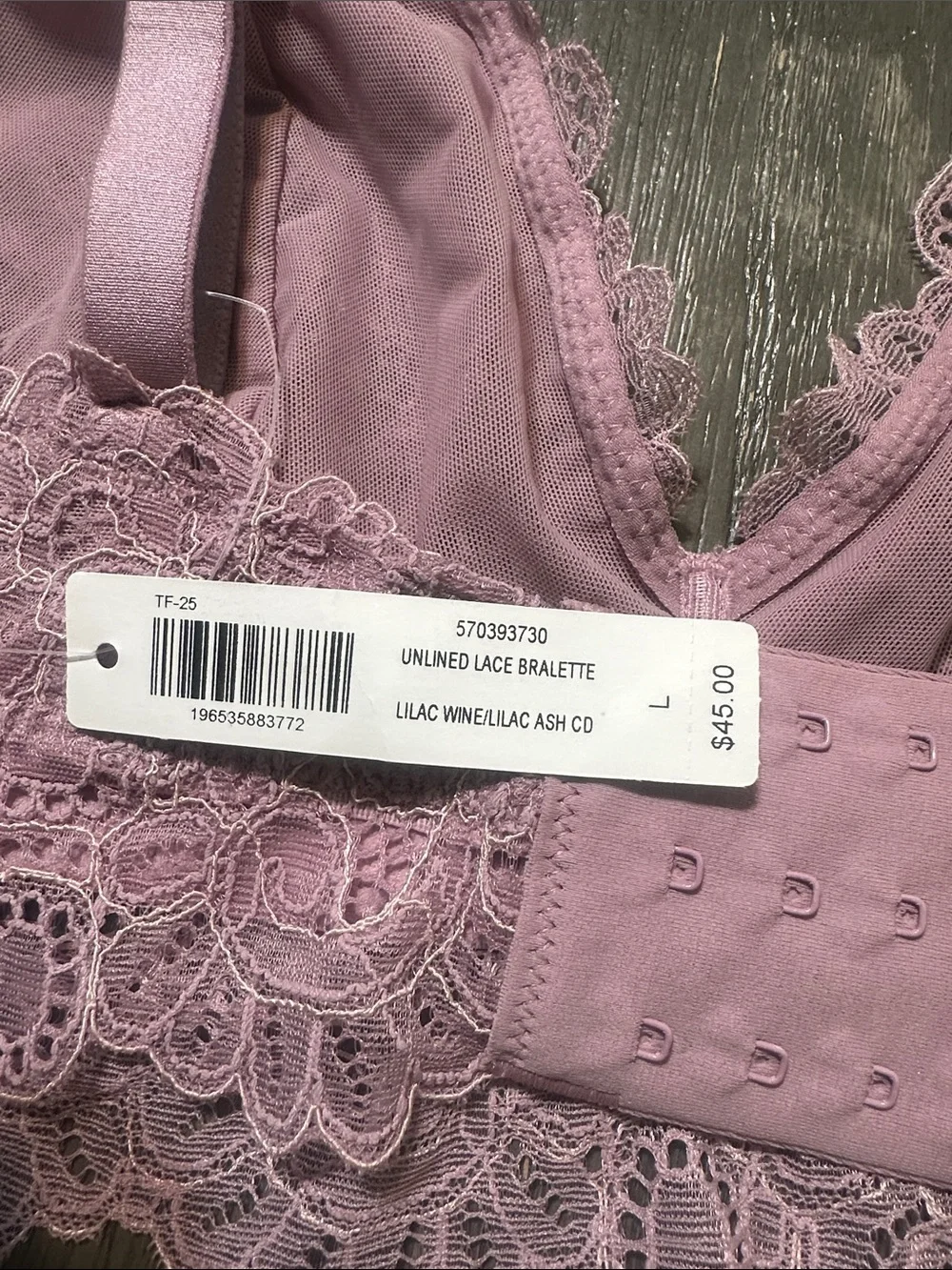 Soma Lace Bralette in Mauve Pink